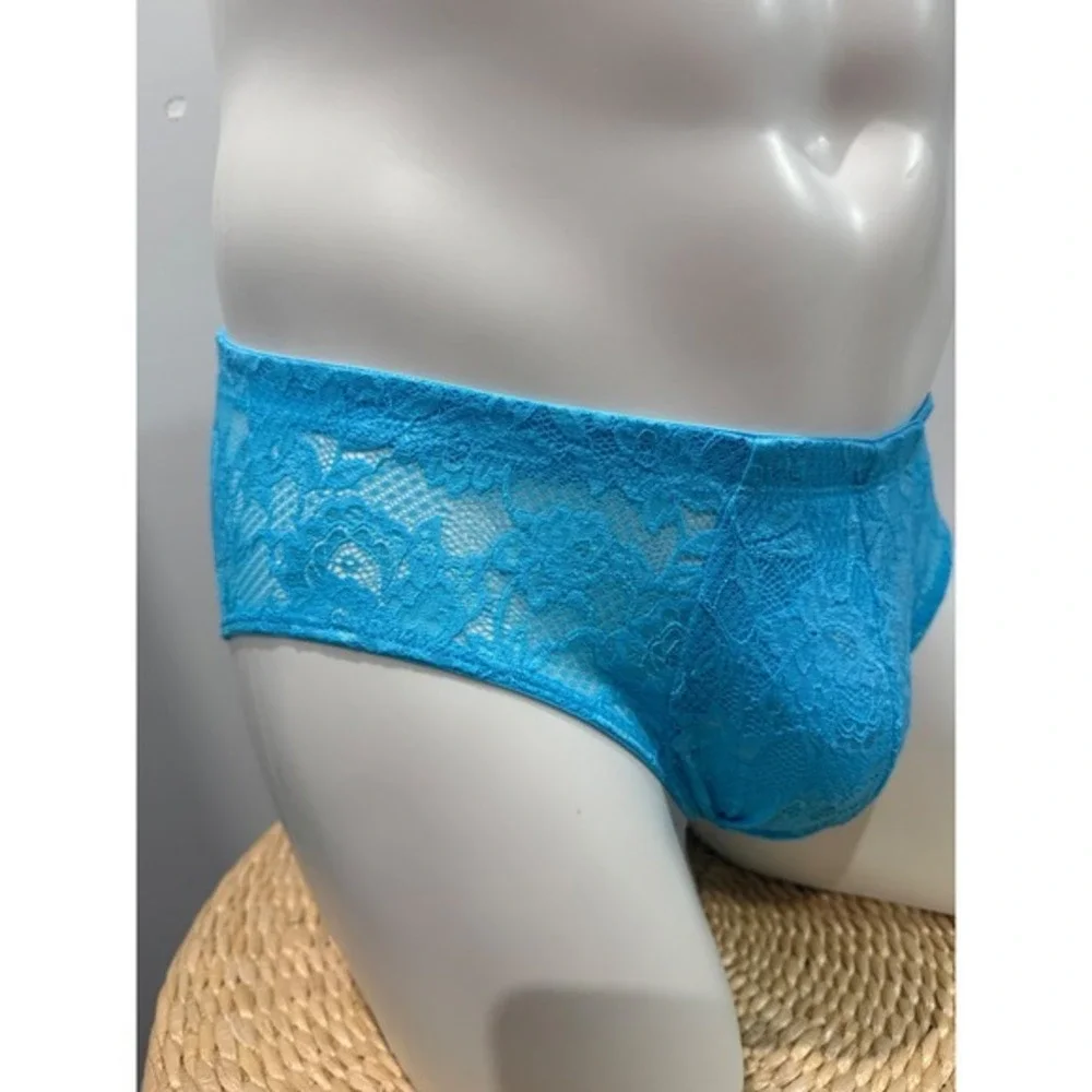 Cosabella NSN Men's Comfort Micro Brief Lace Underwear Constance Blue size L